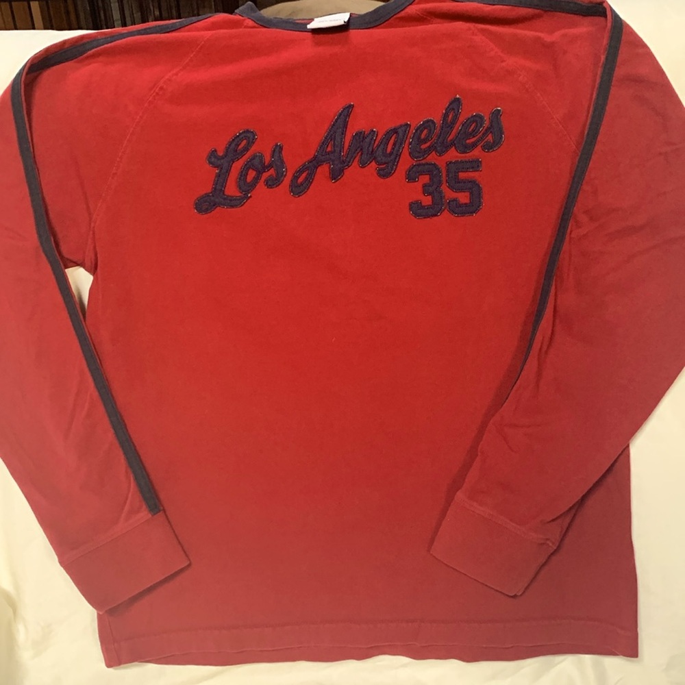Old Navy young man’s long sleeve shirt. Used, excellent condition. Red with navy